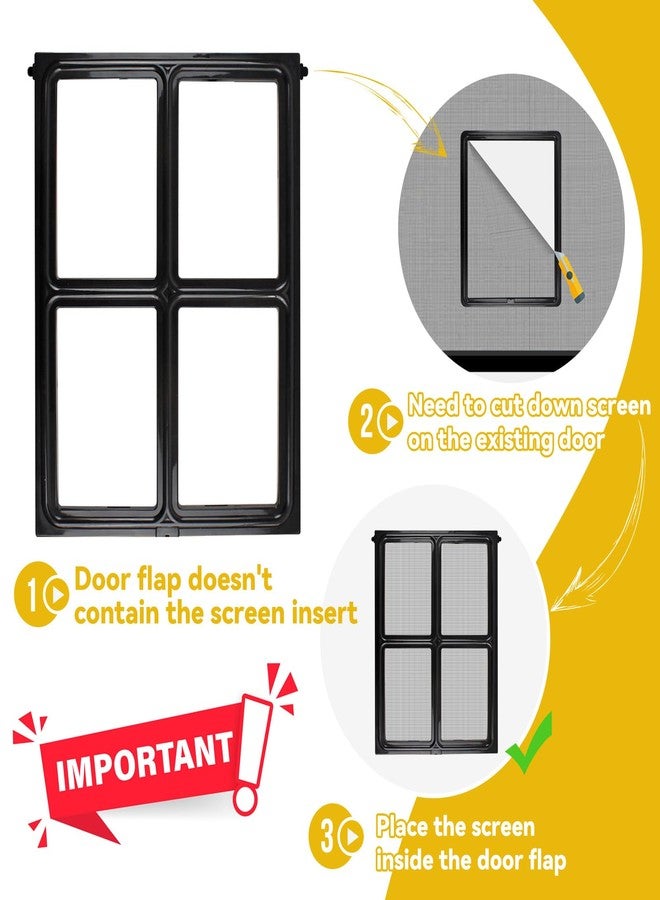 PETLESO Dog Screen Door for Sliding Doors, Inner 12"×16" Lockable Magnetic Self-Closing Flap Pet Passage for Medium to Large Dogs & Cats, Lightweight, Easy Install - Image 5